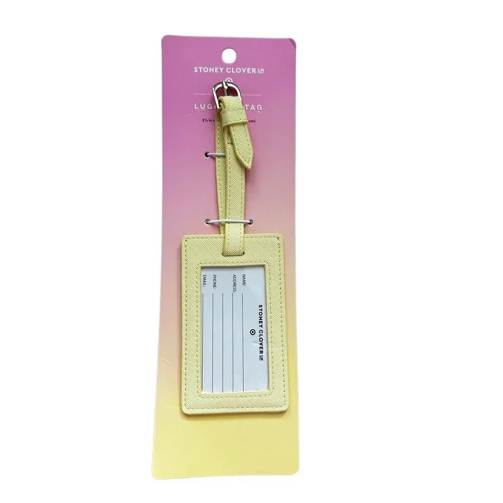 Brand New Stoney Clover Lane x Target Luggage Tag Yellow w/ Rainbow NWT SCL